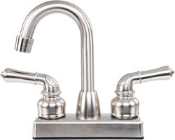 Picture of Empire Brass Company U-YNN16N 4-Inch Bar Faucet with Teapot Handles Brushed Nickel