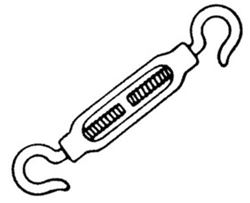 Picture of Larson Chas O 1301740 19-1/2 Inch Hook & Hook Turnbuckle
