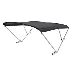 Picture of Taylor Made 2024050714 SureShade Pontoon Power Bimini 2.0 Clear Anodized Frame Black Canvas