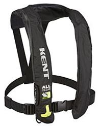 Picture of Kent Sporting Goods 132802-700-004-19 A/M-33 All Clear Inflatable Life Jacket PFD Black Adult Universal