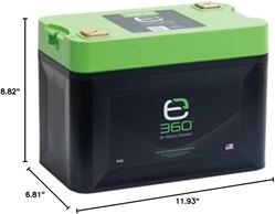 Picture of Expion360 EX-G27-100C 12V 100Ah Group 27 LiFePO4 Deep Cycle Lithium Battery