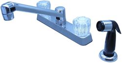 Picture of Empire Brass Company U-YJW801F 8" Kitchen Faucet Kit with Side Spray and Acrylic Handles Chrome