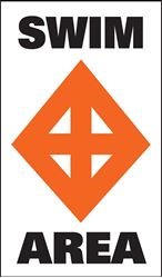 Picture of Taylor Made 46185 Sur-Mark Swim Area Buoy Label 13" x 24"