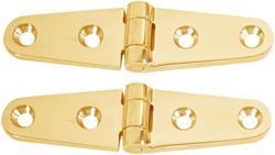 Picture of Whitecap Industries S-0604BC Strap Hinge - Polished Brass - 4" x 1" - Pair