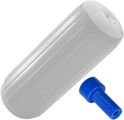 Picture of Polyform HTM-2 WHITE W/AIR ADAPTER Hole Through Middle Boat Fender 8.5" x 20.5"