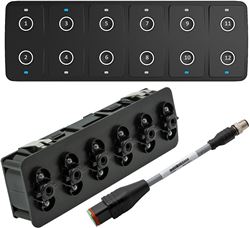 Picture of Maretron A3802-2 CKM12 Keypad with NMEA 2000 Adapter Cable 0.2m Horizontal