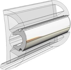 Picture of Taco Metals V12-0307CP80 Flexible Chrome Rub Rail Insert - 80 Feet