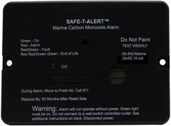 Picture of Safe-T-Alert 62-542-BL-MARINE-24V Marine Carbon Monoxide Alarm 24V Flush Mount Black