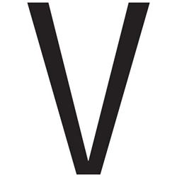 Picture of Seachoice 3SCBPV 3-Inch Black Gothic Letter V - 10 Pack