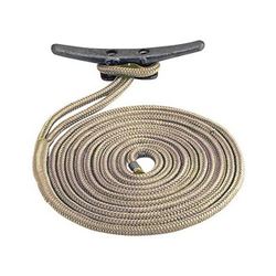 Picture of Sea-Dog Line 302112010G/WT-1 Double Braided Nylon Dock Line 1/2" x 10' Gold/White