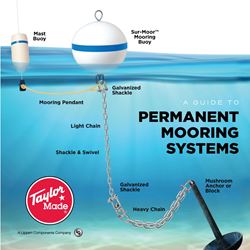 Picture of Taylor Made 2020108654 Sur-Moor Mast Buoy White 48 In