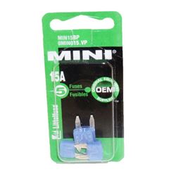 Picture of Littelfuse Min15bp Mini 297 Series Fast-Acting Automotive Blade Fuse - Pack Of 5