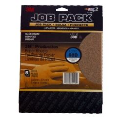 Picture of 3M 32115 Production Paper Sanding Sheets 80 Grit 5-Pack