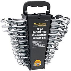 Picture of Performance Tool W1069 22-Piece Combination Wrench Set SAE & Metric with Storage Rack